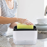 2-in-1 Press Soap Pump Dispenser with Sponge Holder — view 3