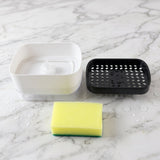 2-in-1 Press Soap Pump Dispenser with Sponge Holder — view 6